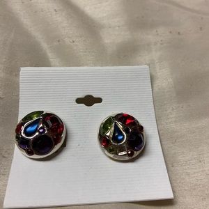 Multi color post earrings
